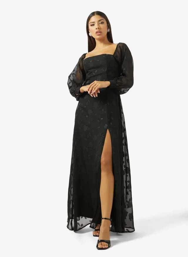 Off Shoulder Dress With Slit