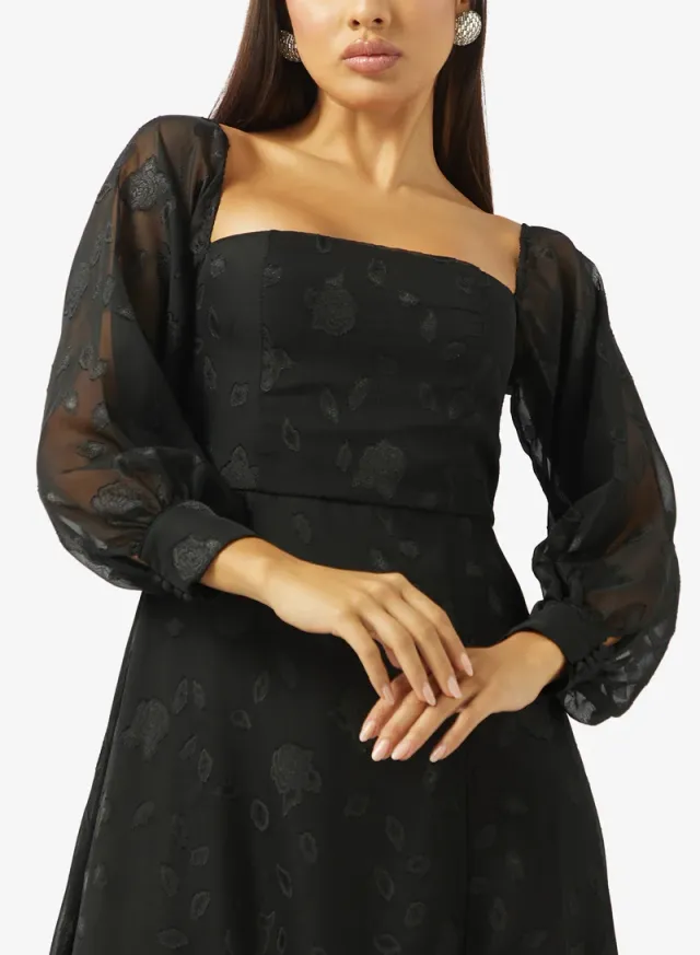 Off Shoulder Dress With Slit – image 3