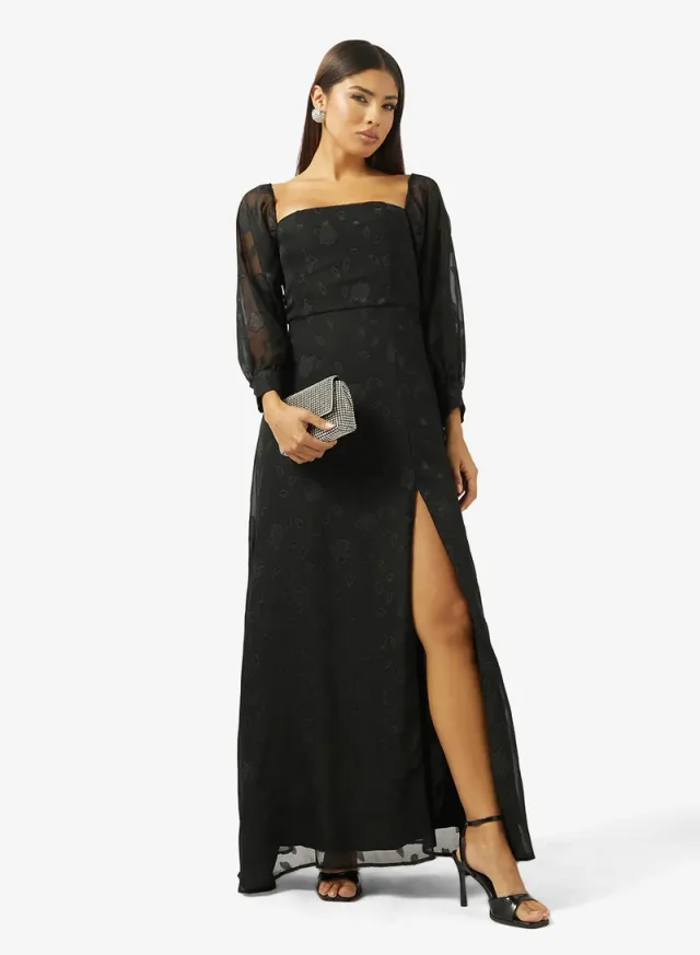 Off Shoulder Dress With Slit – image 4