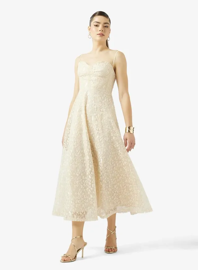 Sweetheart Neckline Lace A Line Dress