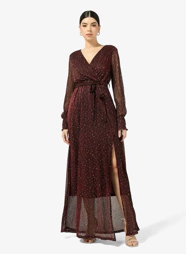 Shimmer Wrap Dress