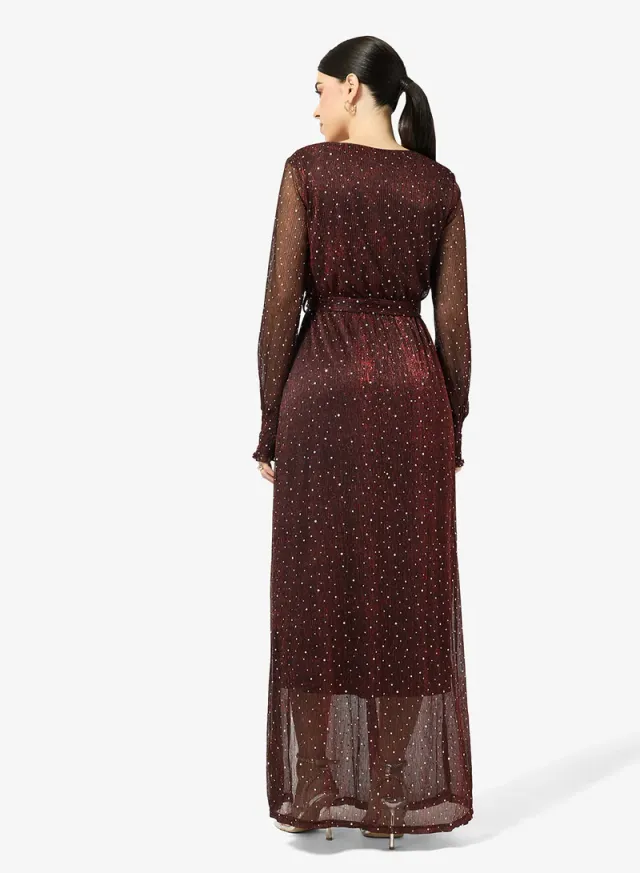 Shimmer Wrap Dress – image 2