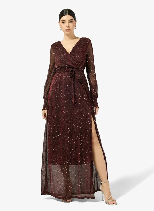 Shimmer Wrap Dress – image 4