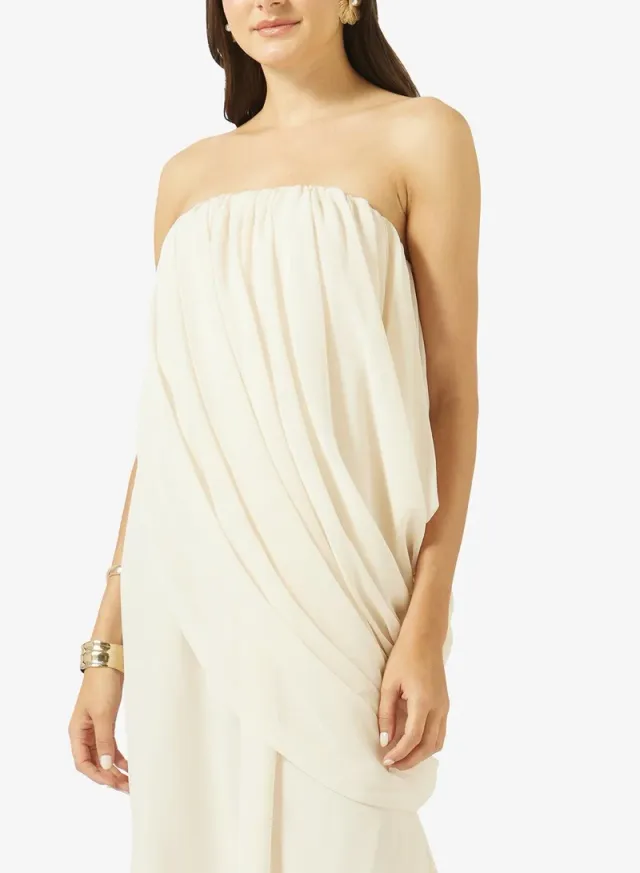 Bandeau Draped Maxi Dress – image 3