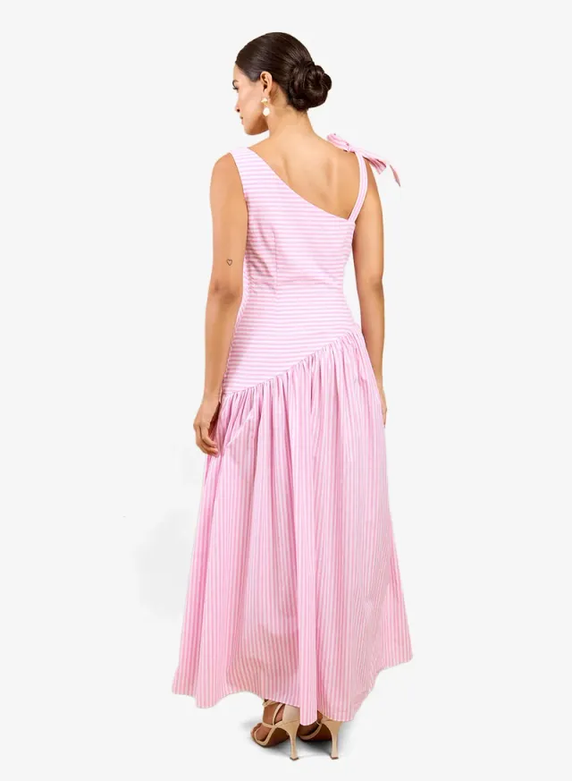 Pink Stripe Midi Dress – image 2