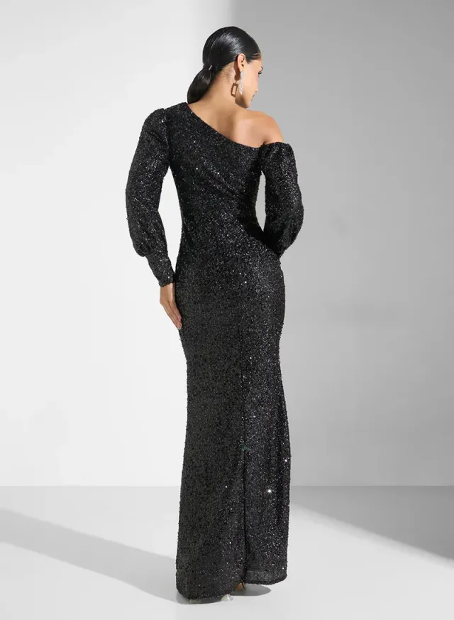 sequin slit dress – image 2