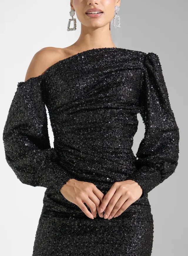 sequin slit dress – image 3