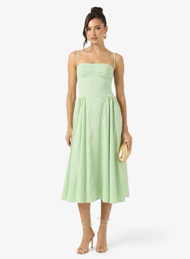 Sweetheart Neck Corset Bodice Princess Cut Dress