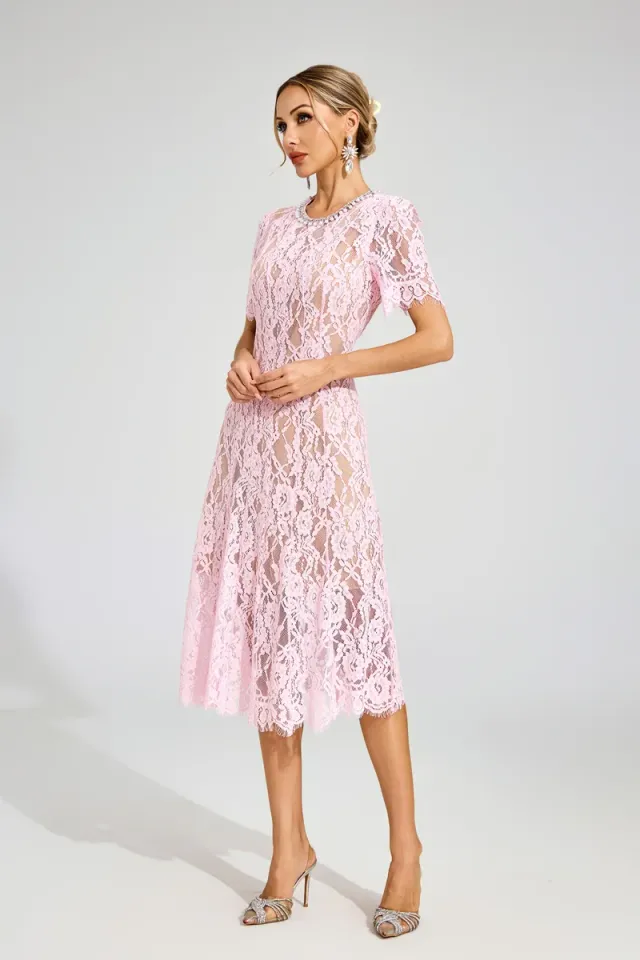 Tate Cut Out Lace Midi Dress – image 3