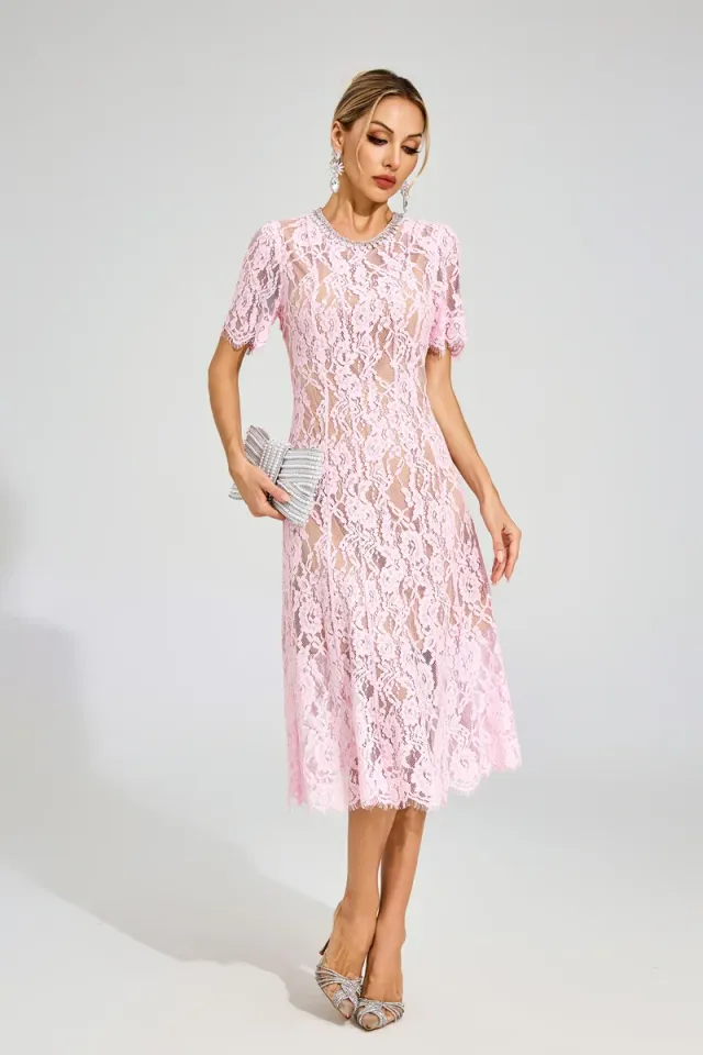 Tate Cut Out Lace Midi Dress – image 4