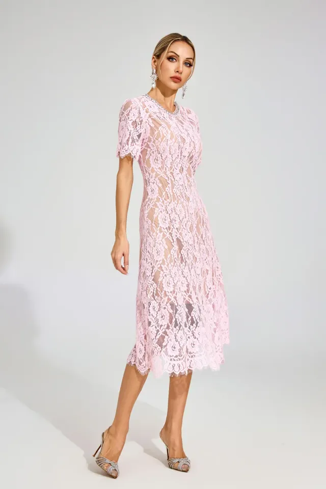 Tate Cut Out Lace Midi Dress – image 5