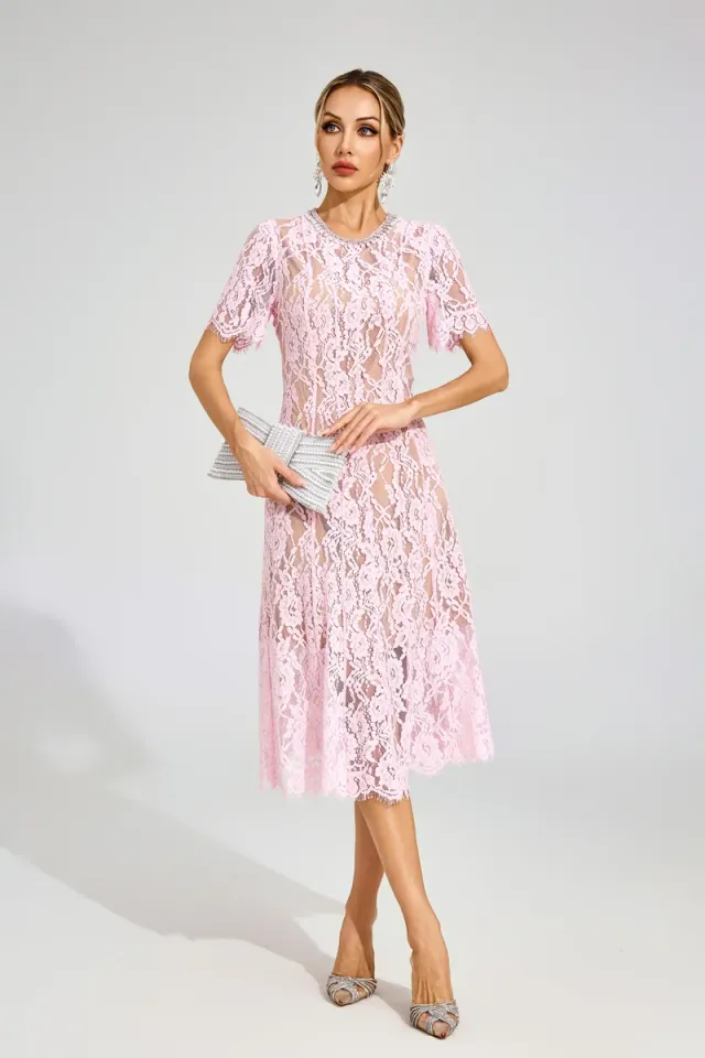 Tate Cut Out Lace Midi Dress – image 6