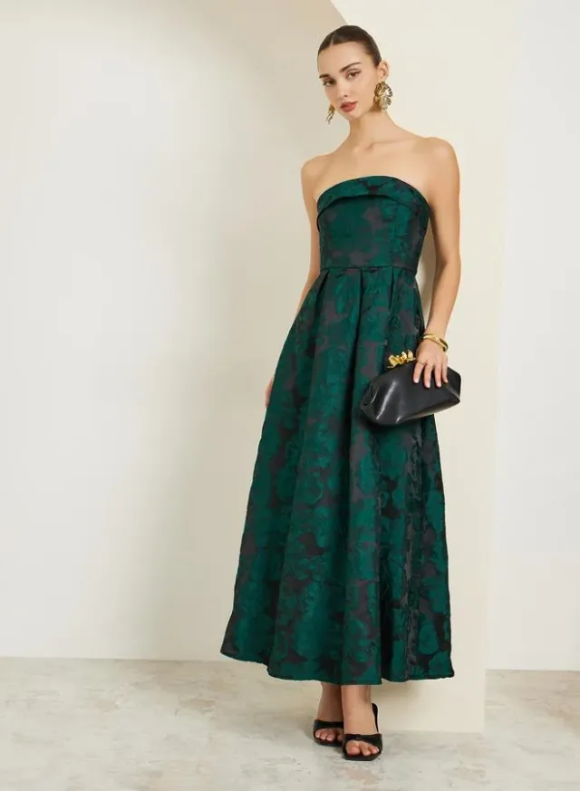 Green Sleeveless A-Line Maxi Dress