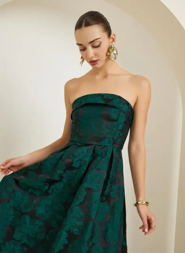 Green Sleeveless A-Line Maxi Dress – image 2