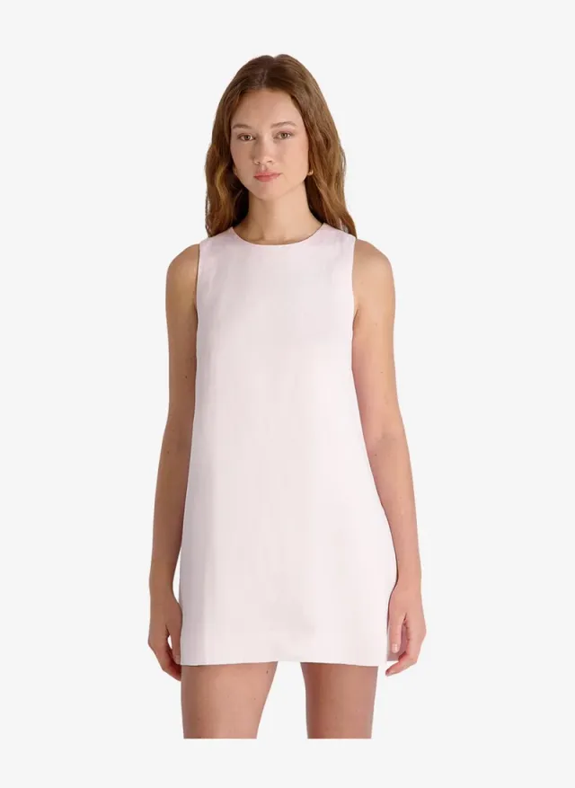 Women's Summer White Cooper Linen Slvls Mini Dress