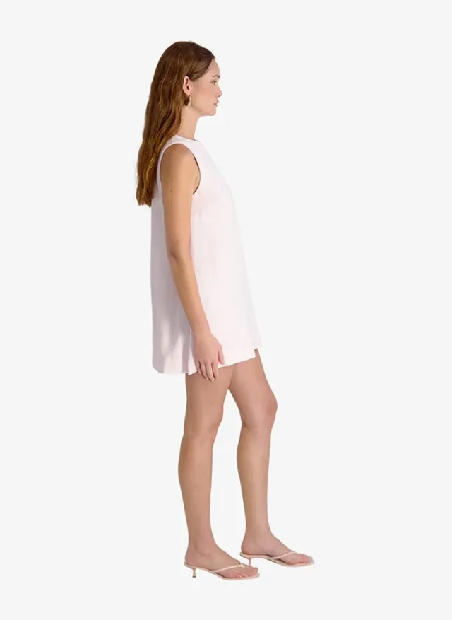 Women's Summer White Cooper Linen Slvls Mini Dress – صورة 4
