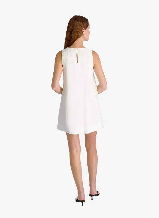 Women's Summer White Cooper Linen Slvls Mini Dress – صورة 5