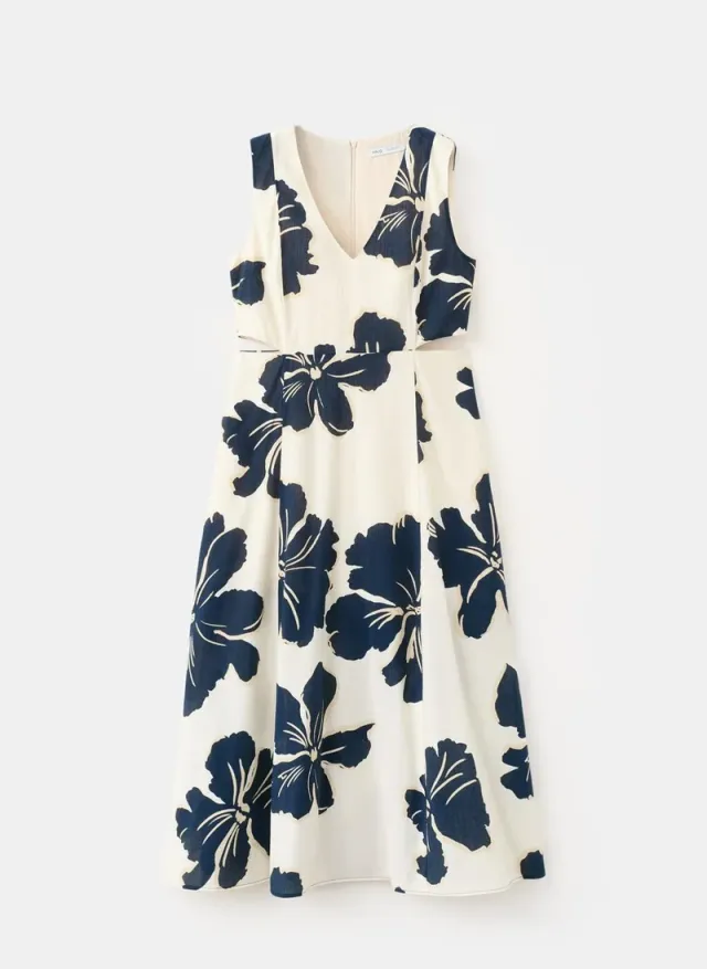 Floral Print Cut-Out Dress – صورة 5