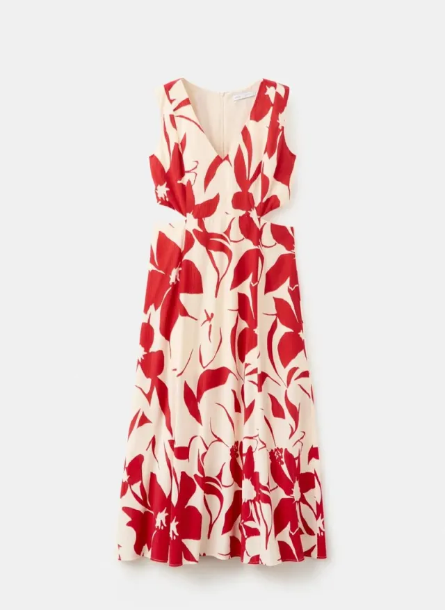 Floral Print Cut-Out Dress – صورة 5