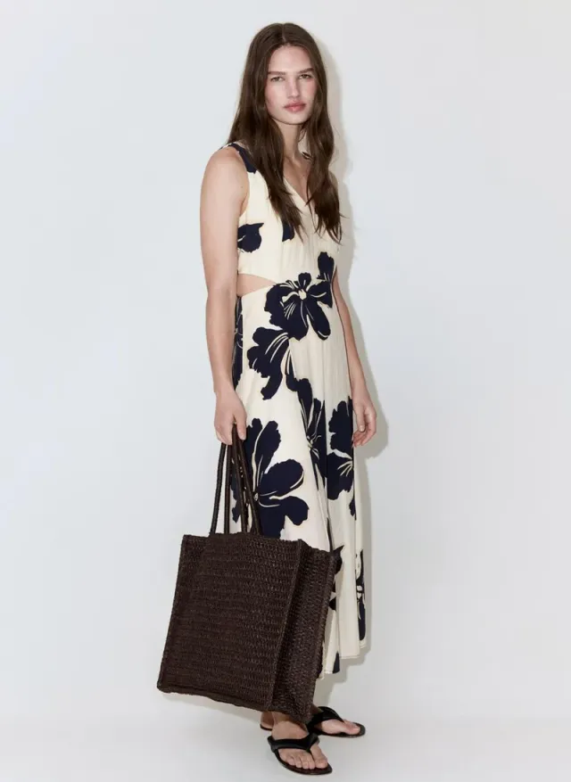 Floral Print Cut-Out Dress – صورة 3