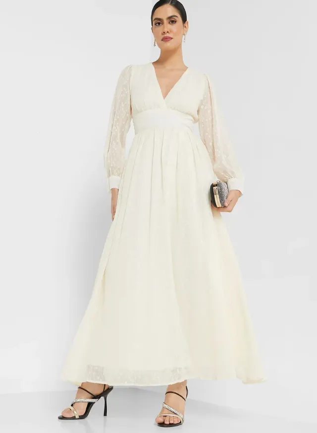 Flowy Chiffon Dress – image 4