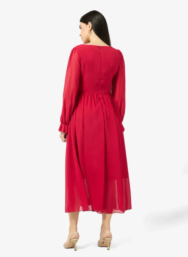 A-line Dress With Croset Tie up – image 2