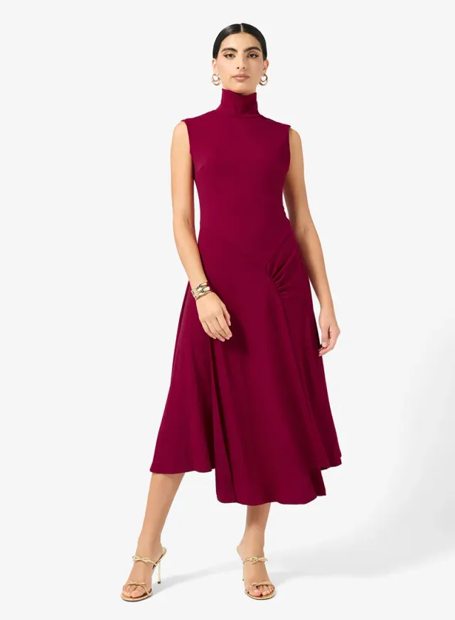 High Neck A-line Dress