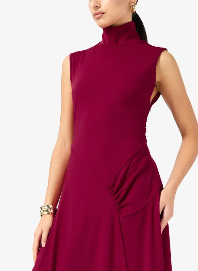High Neck A-line Dress – image 3