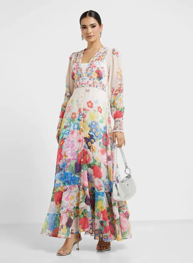 Floral Print Maxi Dress