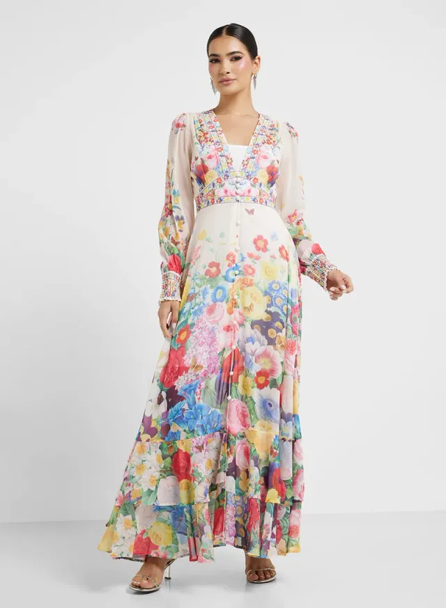Floral Print Maxi Dress – image 4