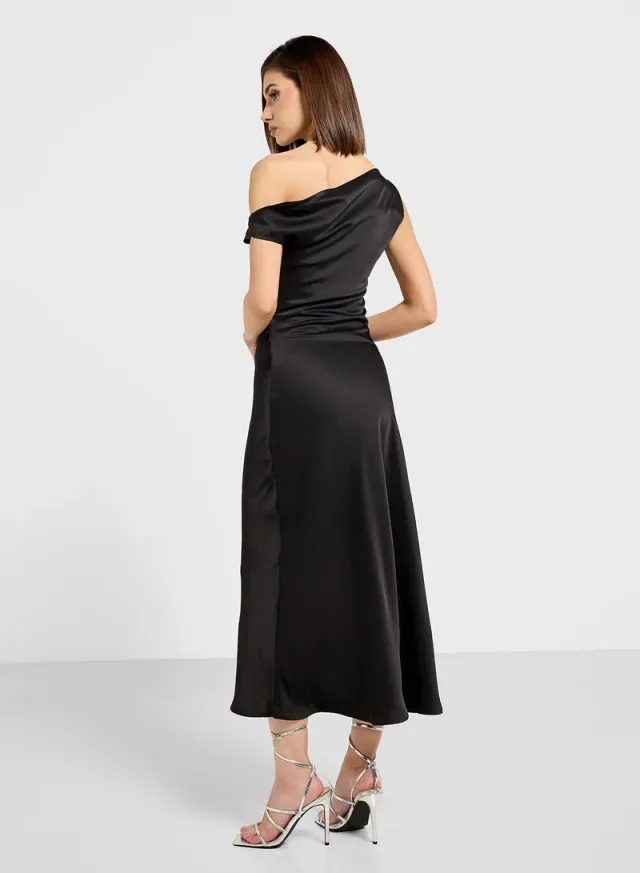 One Shoulder Satin Dress – image 2