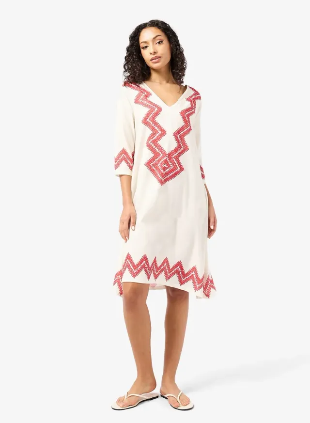 V Neck Chevron Kaftan Beach Dress – image 2