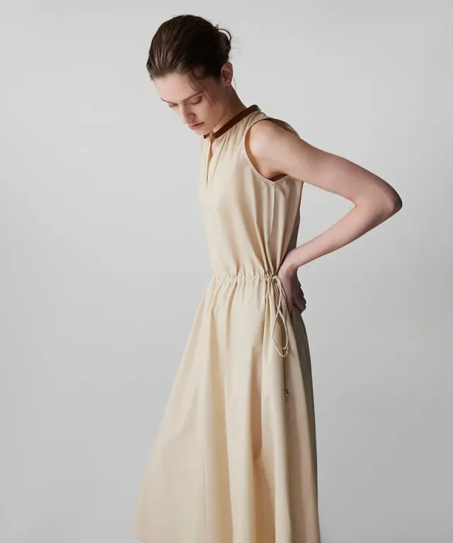 Adjustable Waist Poplin Dress – image 3
