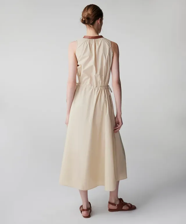 Adjustable Waist Poplin Dress – صورة 4