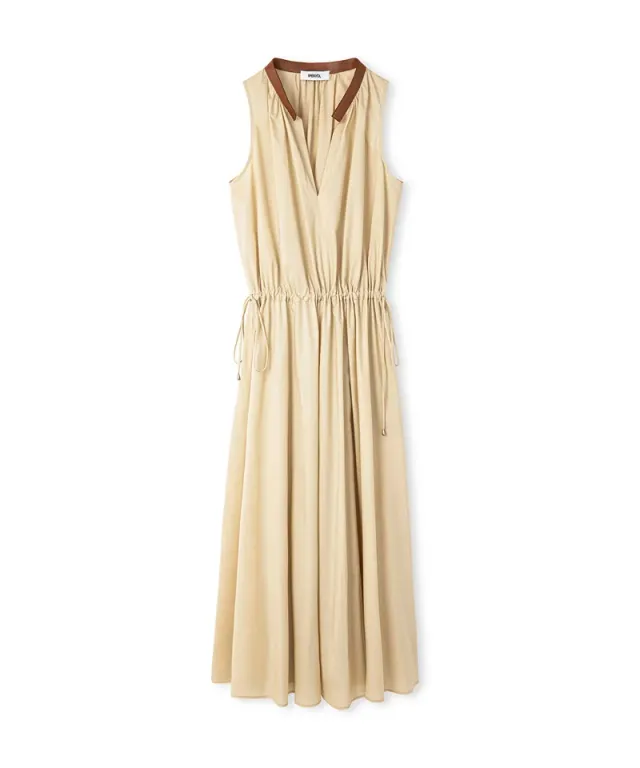 Adjustable Waist Poplin Dress – صورة 5