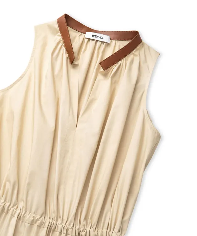 Adjustable Waist Poplin Dress – صورة 6