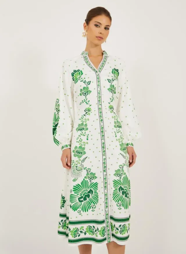 Knot Front Midi Dress – image 2