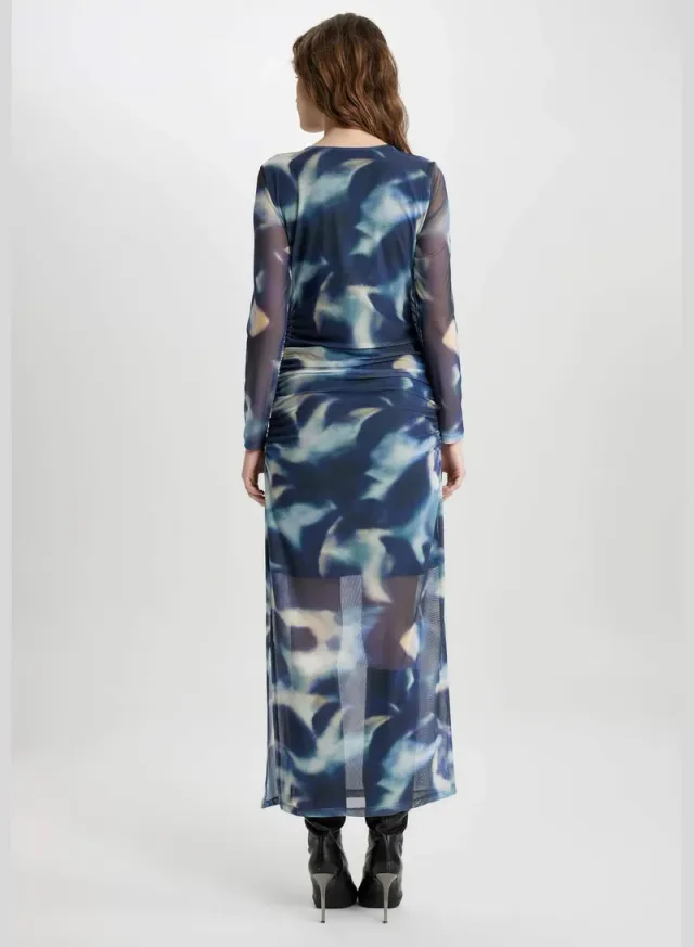 Printed Mesh Dress – image 7