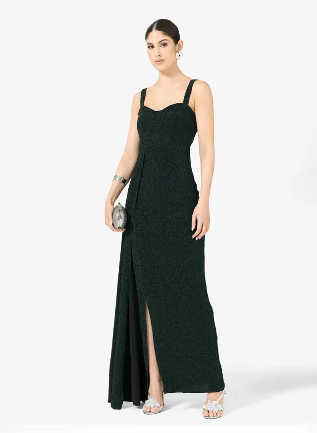Sweetheart Neck Dress With Trail – image 4