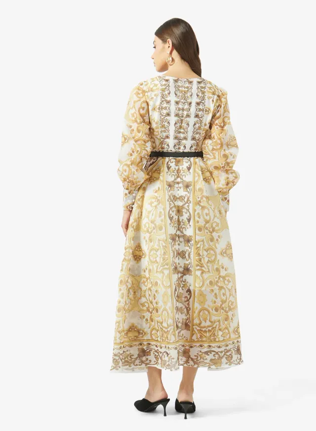 Printed A-line Dress – image 2