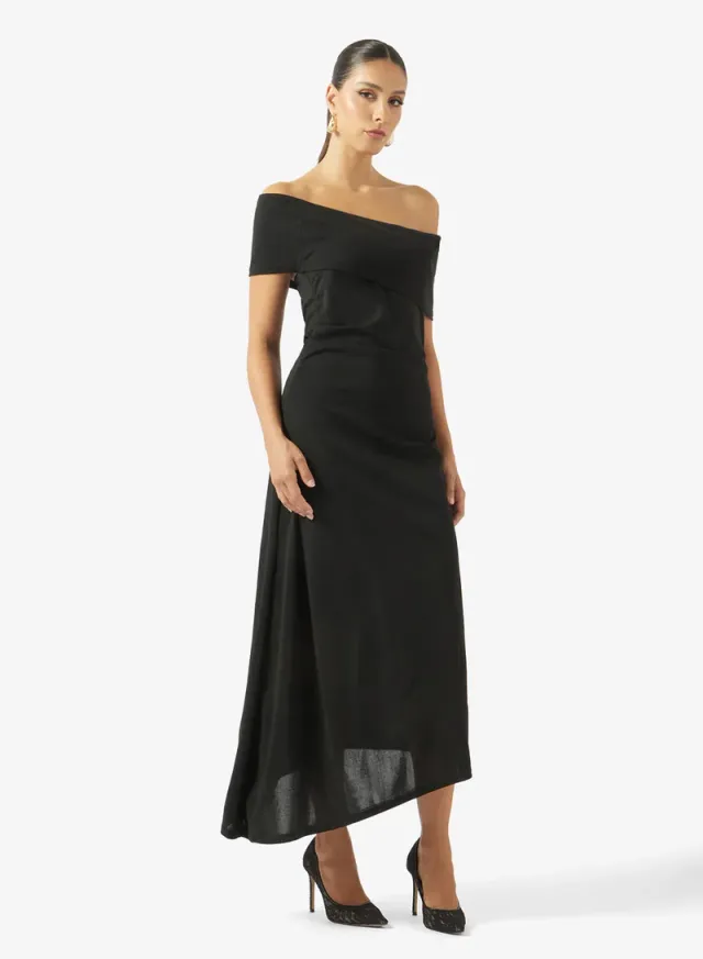 One Shoulder Dress With Asymmetric Hem