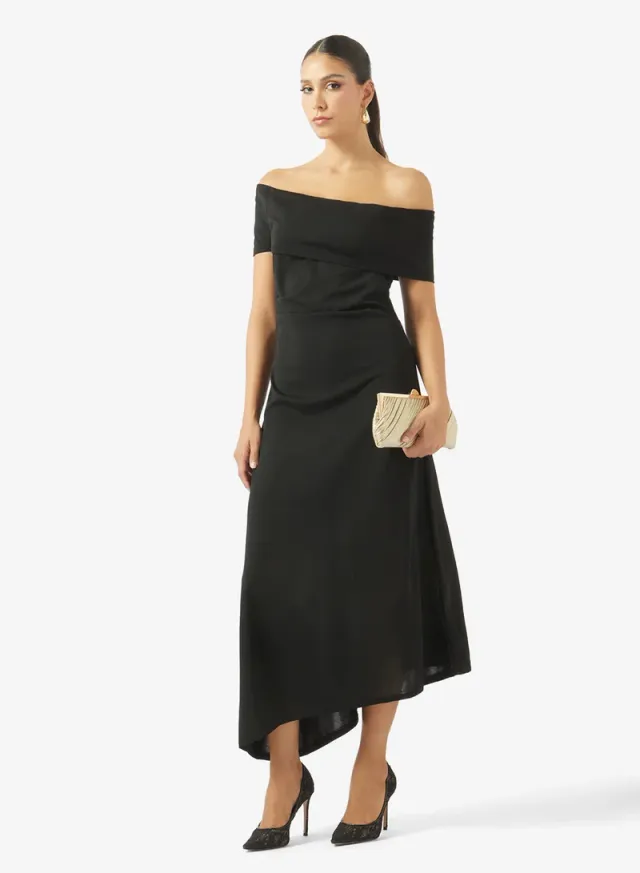 One Shoulder Dress With Asymmetric Hem – image 4