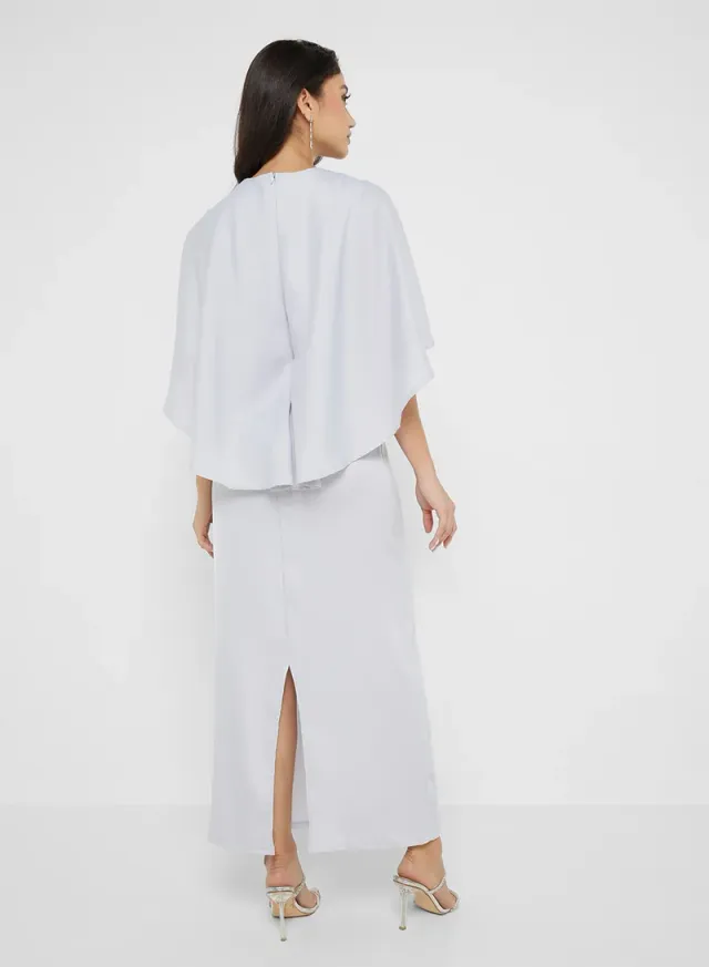Cape Overlay Dress – image 2