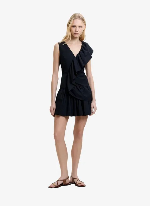 Women's Black Era Poplin Mini Dress – صورة 2