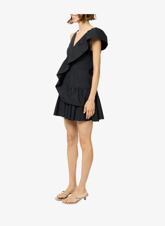 Women's Black Era Poplin Mini Dress – صورة 3