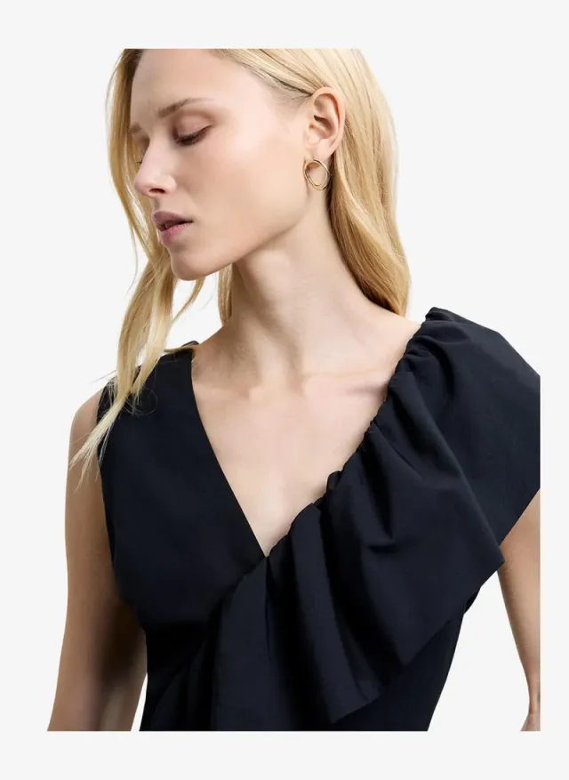 Women's Black Era Poplin Mini Dress – صورة 6