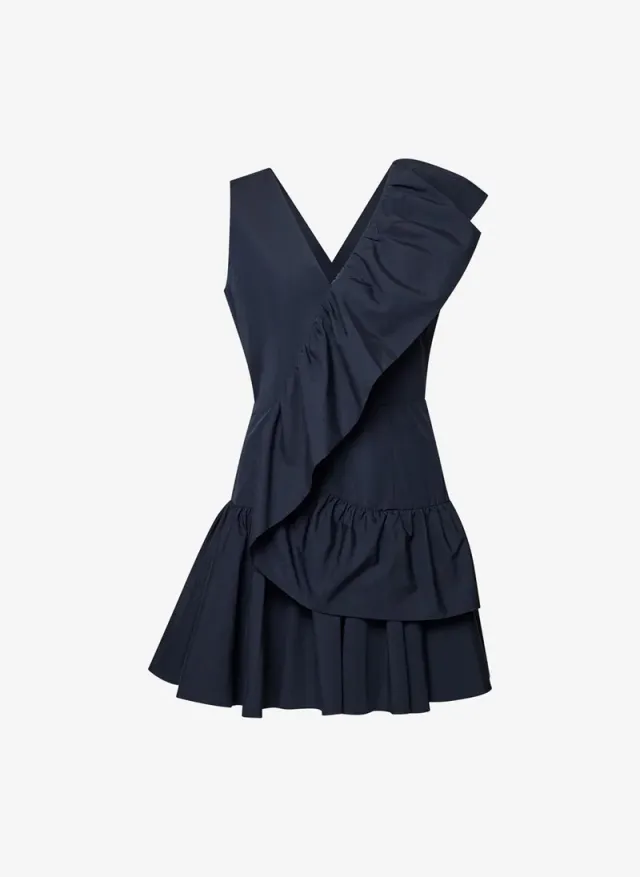 Women's Black Era Poplin Mini Dress – صورة 7