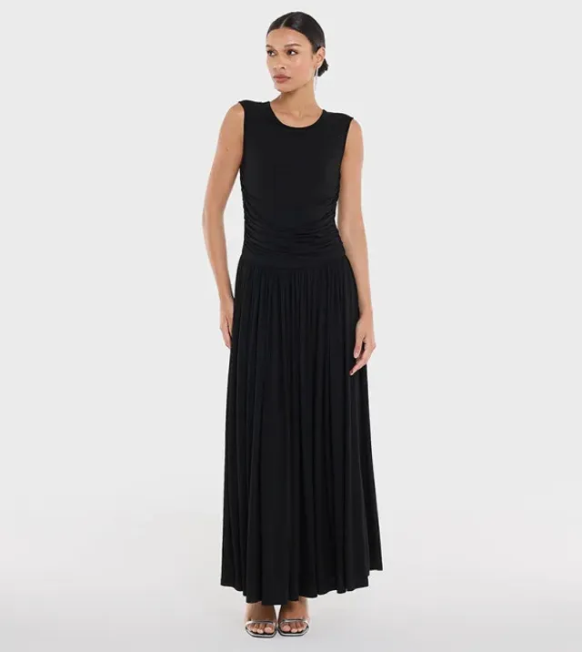 BCBG Sleeveless Flared Maxi Dress