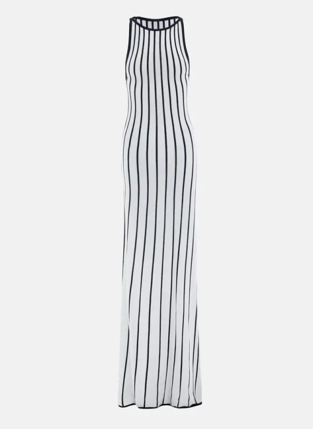 Wide-striped jersey maxi dress – image 2