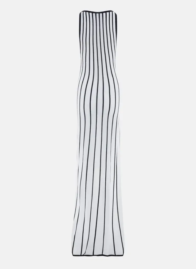 Wide-striped jersey maxi dress – image 3